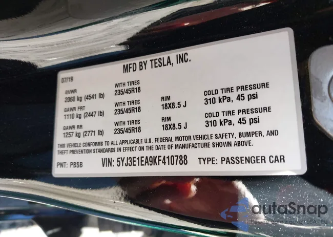 5YJ3E1EA9KF410788: 44384467