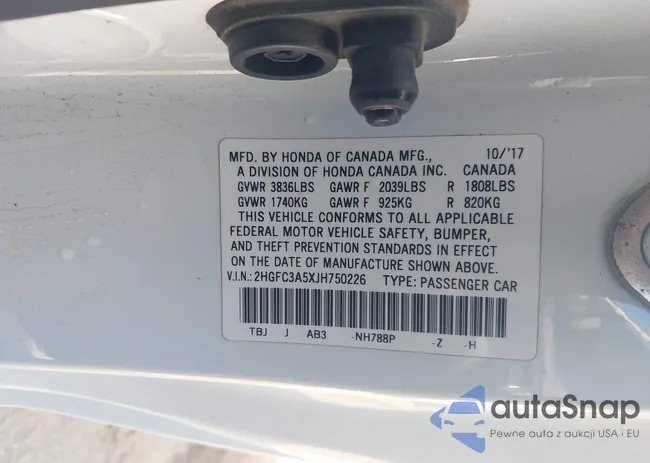 2HGFC3A5XJH750226: 44383515