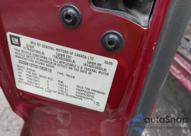 2GCEK13T051382618: 44383567