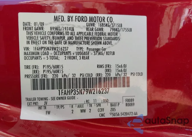 1SAHC35N79W216237: 44383576