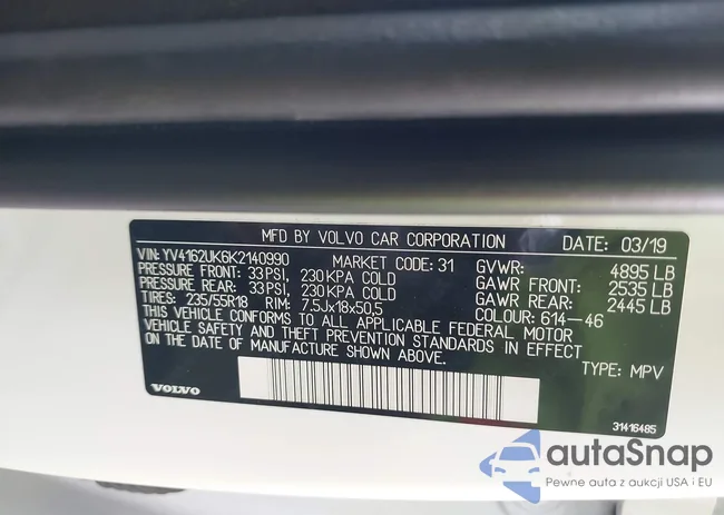 YV4162UK6K2140990: 44383586