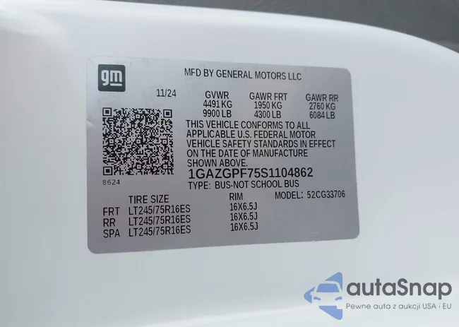 1GAZGPF75S1104862: 44383616