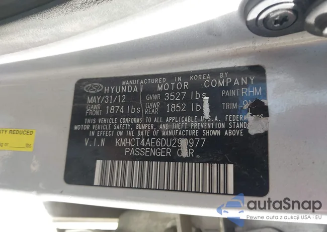 KMHCT4AE6DU299977: 44383830