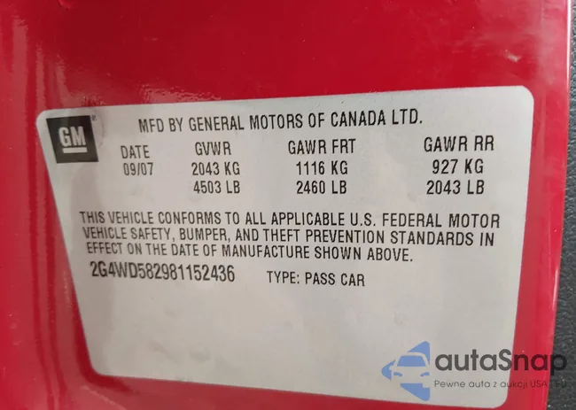 2G4WD582981152436: 44383836