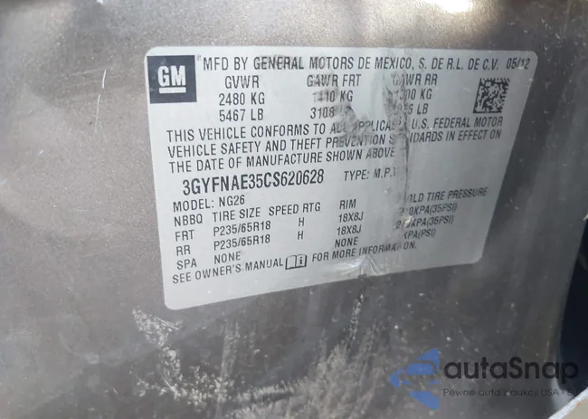 3GYFNAE35CS620628: 44385052