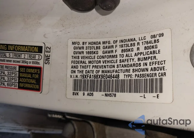 19XFA168X9E046448: 44385139