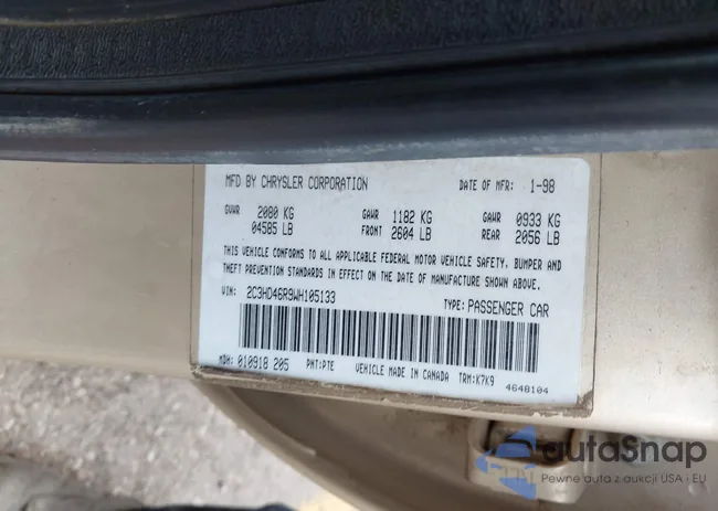 2C3HD46R9WH105133: 44385204