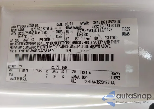 1FTNE1EW6BDA78160: 44385293