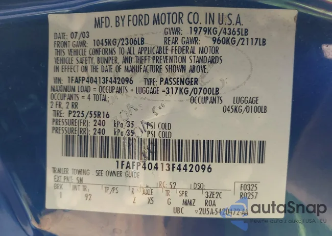 1FAFP40413F442096: 44385454