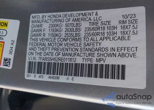 7FARS5H52RE011812: 44385460