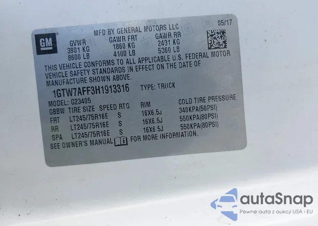 1GTW7AFF3H1913316: 44385489