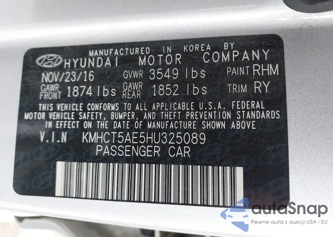 KMHCT5AE5HU325089: 44384618