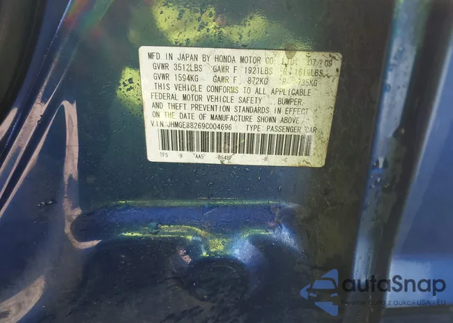 JHMGE88269C004696: 44384631