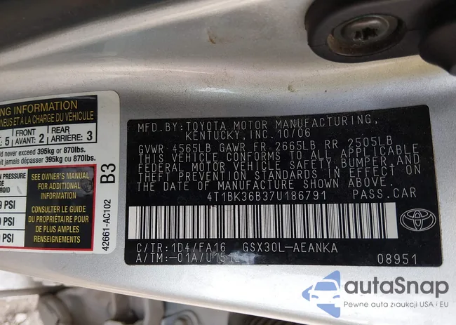 4T1BK36B37U186791: 44384677