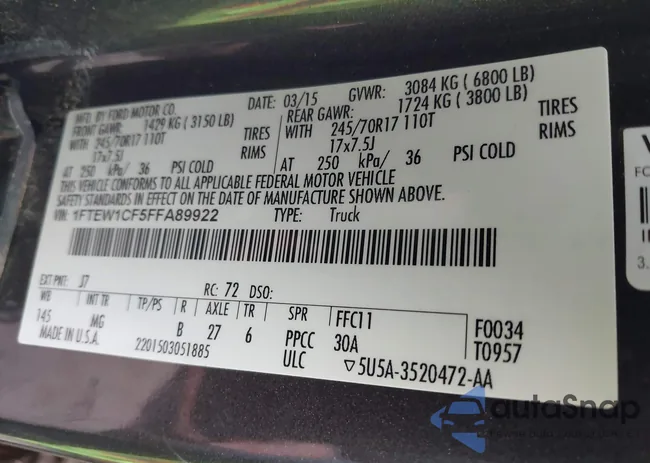 1FTEW1CF5FFA89922: 44384724