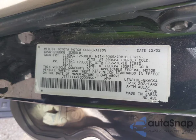 JTEZT14R430009667: 44384813