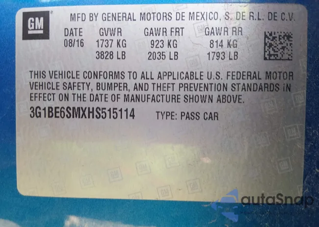 3G1BE6SMXHS515114: 44384846