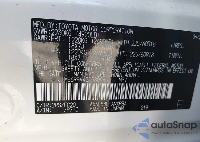 JTME6RFV4SD580960: 44386069