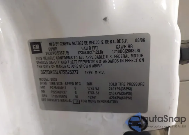 3G5DA03L47S525237: 44386166