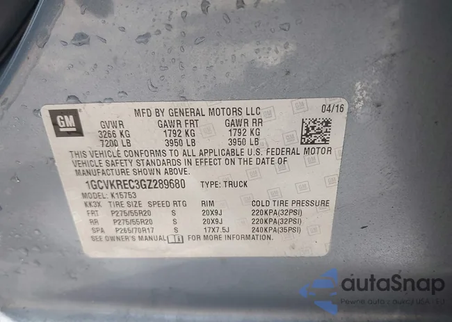 1GCVKREC3GZ289680: 44386341