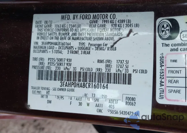 3FAHP0HA8CR160164: 44386343