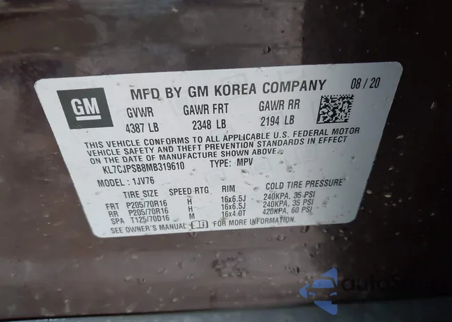 KL7CJPSB8MB319610: 44386410