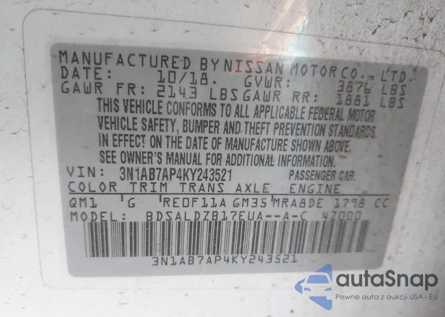 3N1AB7AP4KY243521: 44385534