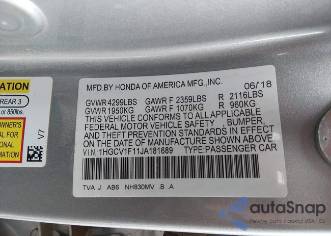 1HGCV1F11JA181689: 44385541