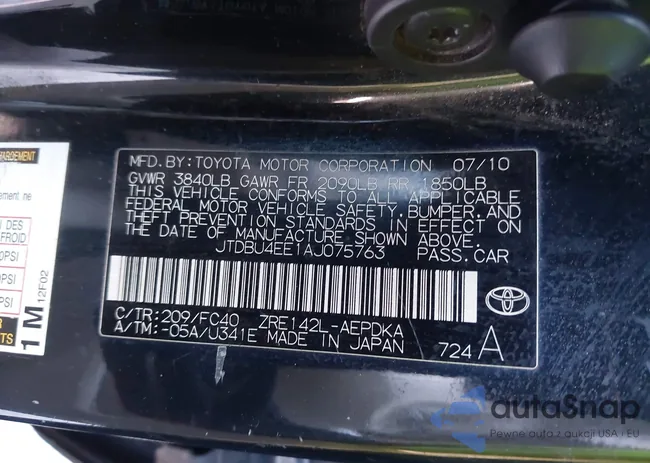 JTDBU4EE1AJ075763: 44385646