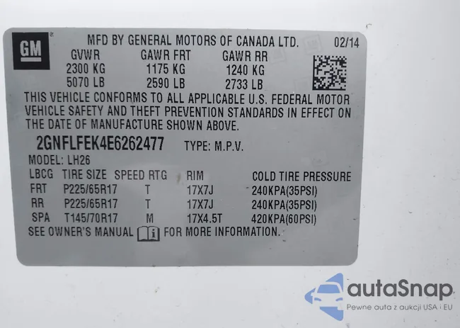 2GNFLFEK4E6262477: 44385691