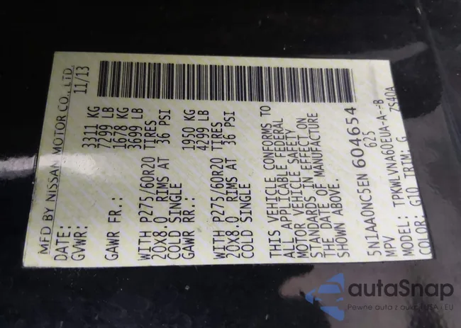 5N1AA0NC5EN604654: 44385748