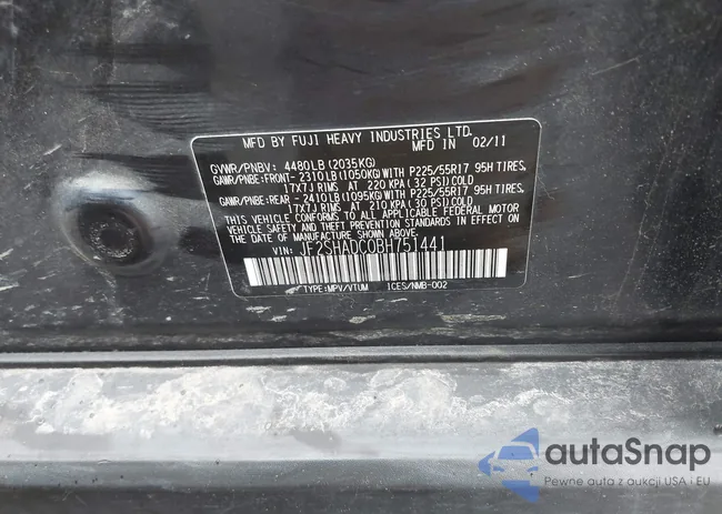 JF2SHADC0BH751441: 44385833