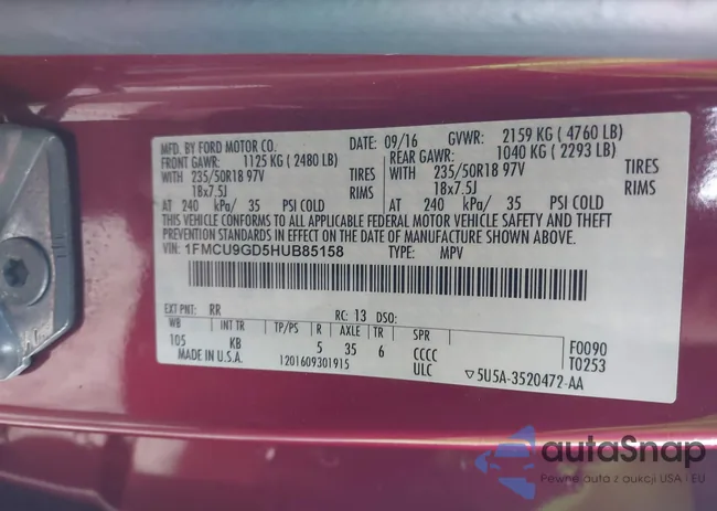 1FMCU9GD5HUB85158: 44386857