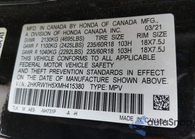 2HKRW1H5XMH415380: 44386875