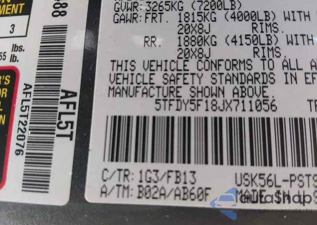 5TFDY5F18JX711056: 44386920