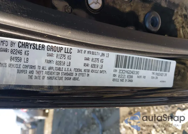 2C3CDYAG2DH631303: 44386963