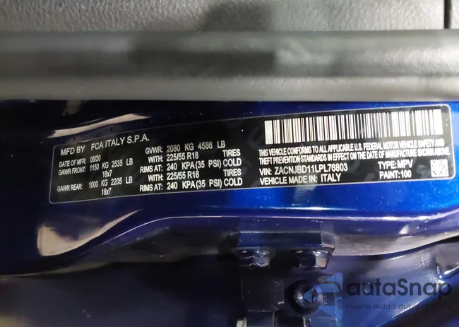 ZACNJBD11LPL76803: 44386983