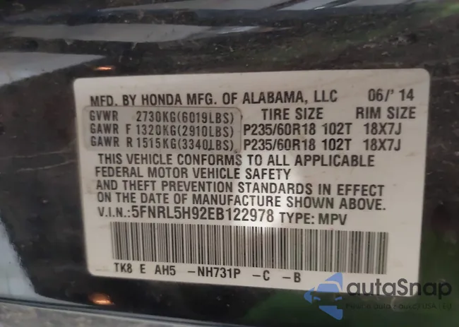 5FNRL5H92EB122978: 44386996