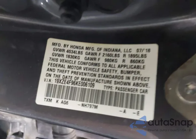 19XZE4F96KE006109: 44387059