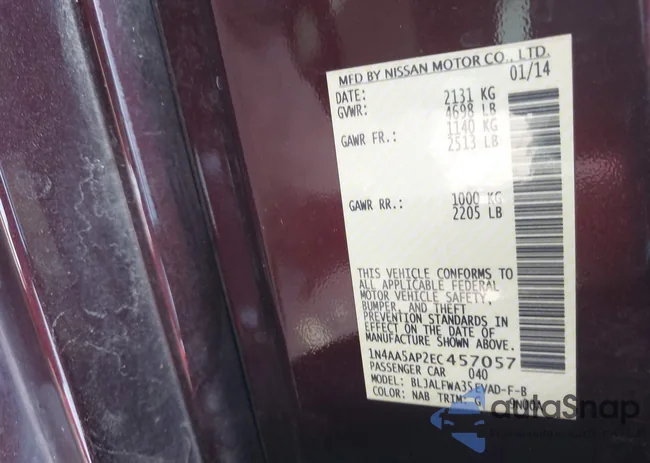 1N4AA5AP2EC457057: 44387067