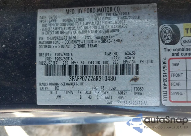 3FAFP07Z26R210480: 44387069