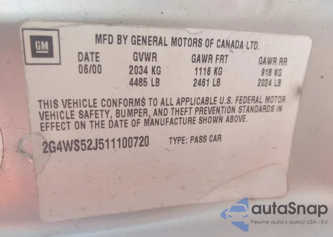 2G4WS52J511100720: 44387111