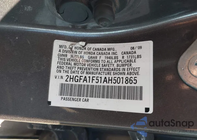 2HGFA1F51AH501865: 44387176