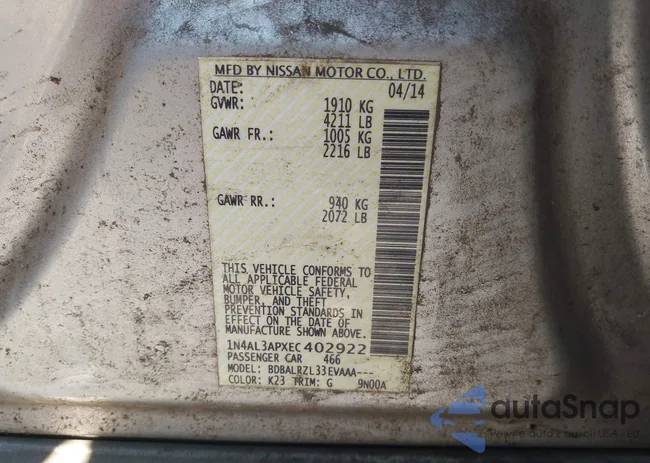 1N4AL3APXEC402922: 44387204