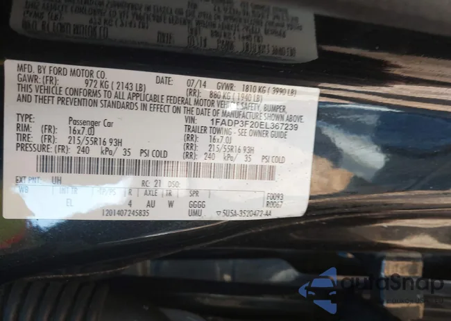 1FADP3F20EL367239: 44387324