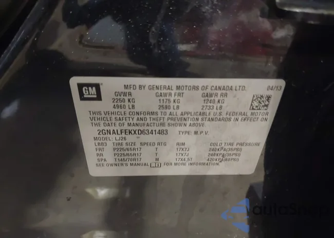 2GNALFEKXD6341483: 44386473