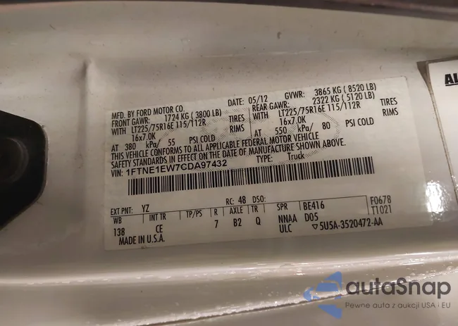 1FTNE1EW7CDA97432: 44386503