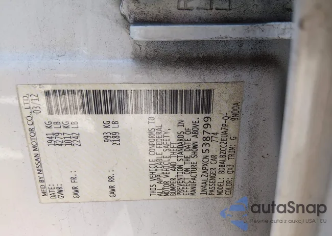 1N4AL2APXCN538799: 44386520