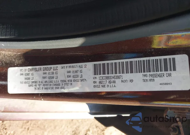 1C3CCBBB3DN539871: 44386521