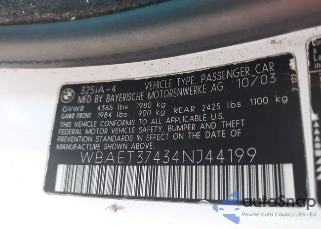 WBAET37434NJ44199: 44386524